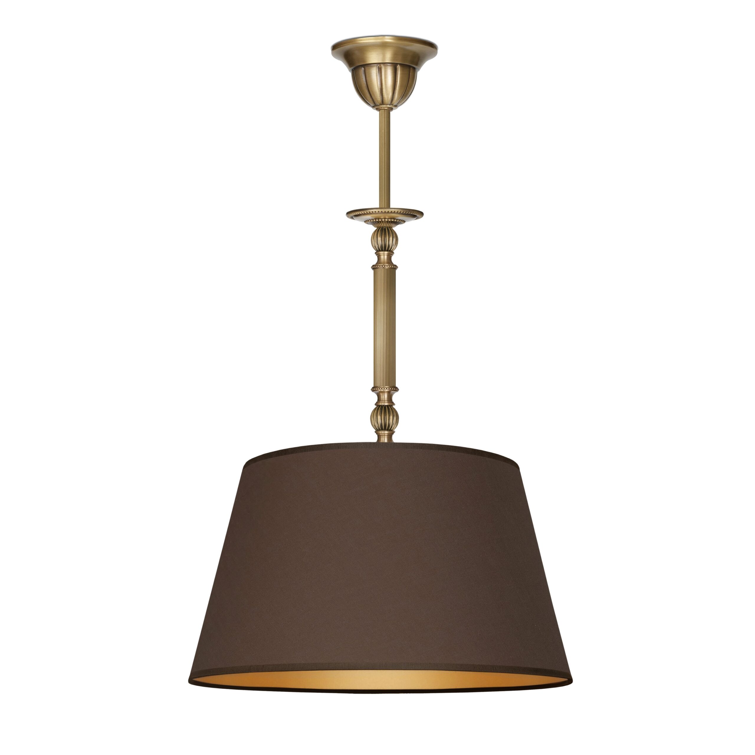 Lampa mosiężna z abażurem A-S1Bm