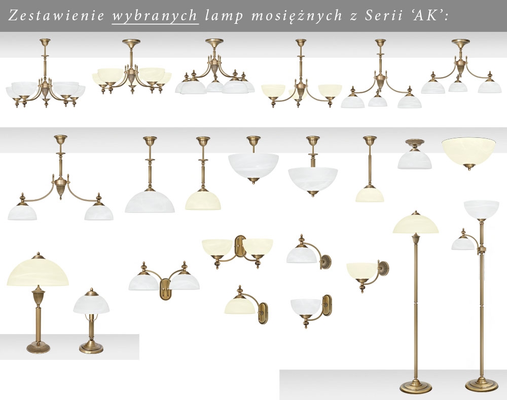 Klasyczna lampa mosiężna AK-S3D - obrazek 4
