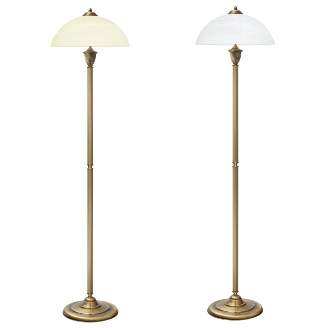 Patynowana lampa podłogowa do salonu AK-P1D