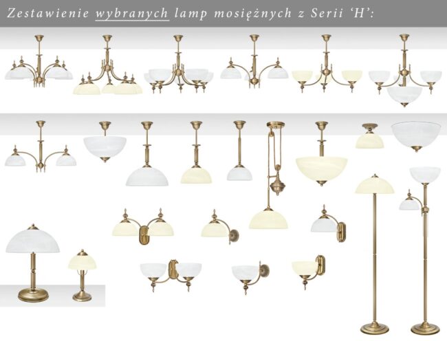 Mosiężny żyrandol H-S3AK