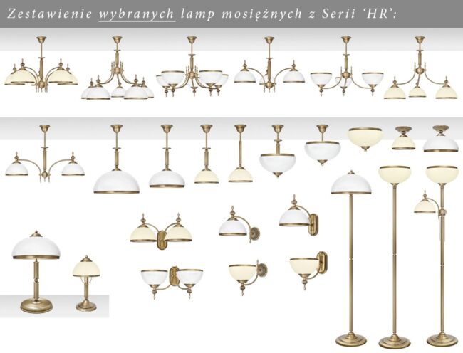 Stylowy kinkiet mosiężny HR-K2