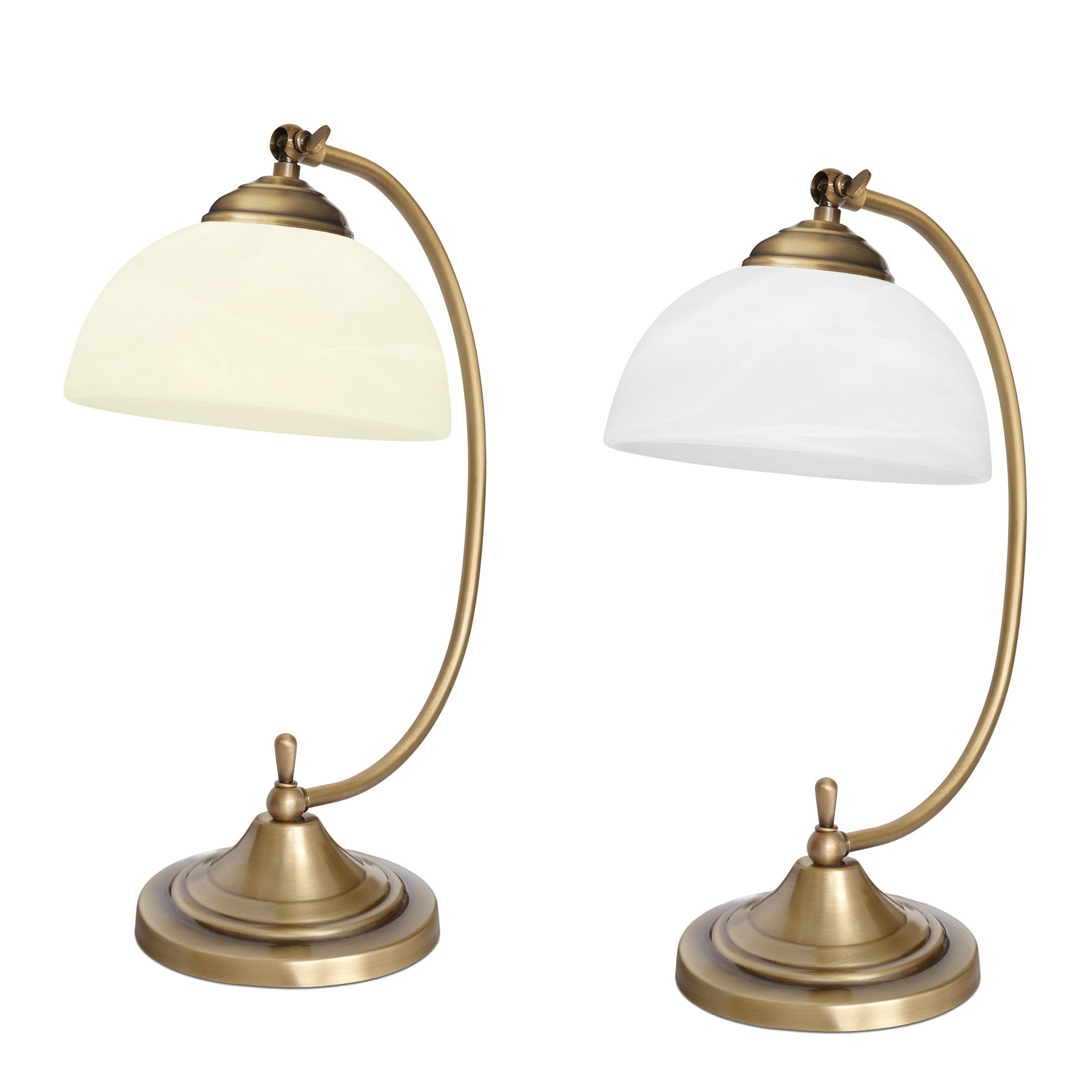 Patynowana lampa stołowa z mosiądzu C-B1C