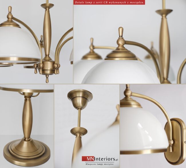 Elegancka złota lampka biurkowa CR-B1CE