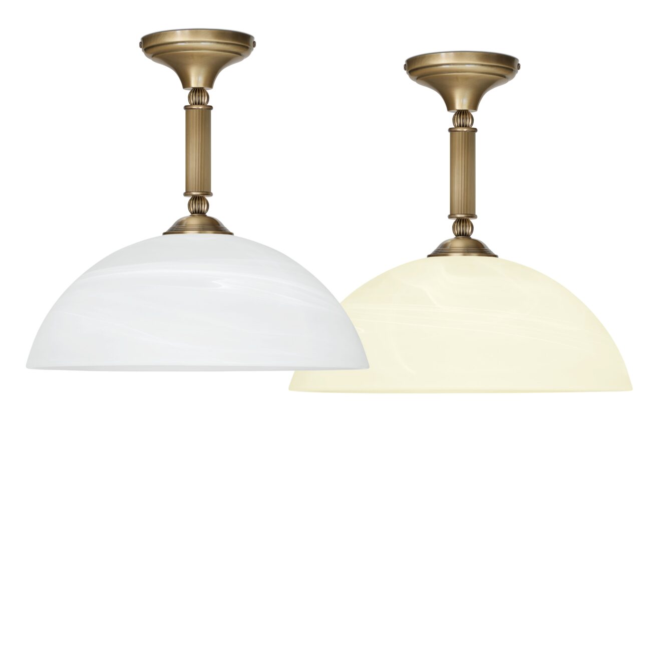 Krótka złota lampa z dużym kloszem H-S1DKN