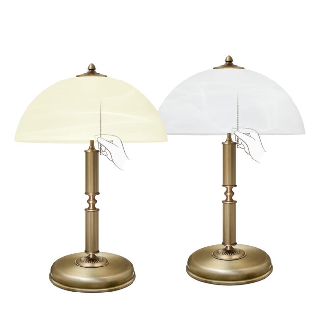 Klasyczna lampa na komodę z łańcuszkiem B-B2-L