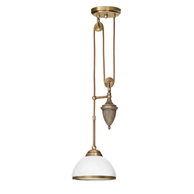 Lampa mosiężna z 1 kloszem R-S1PB