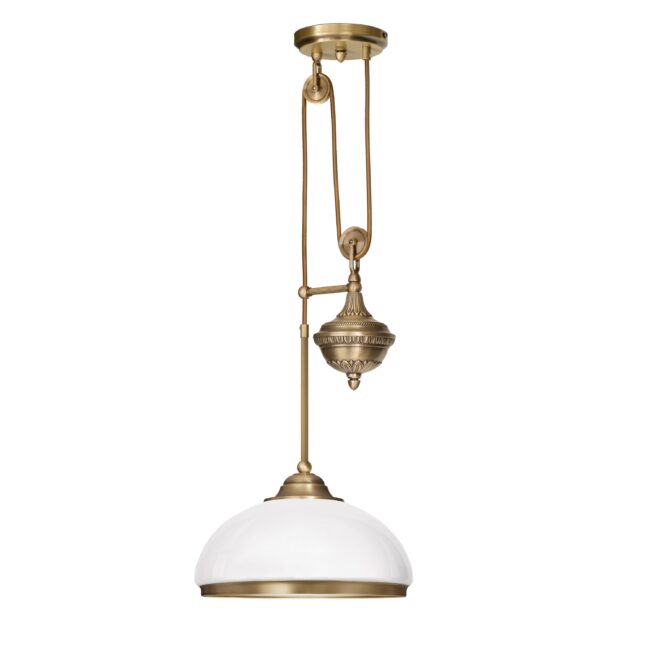 Lampa mosiężna z 1 kloszem R-S1PM