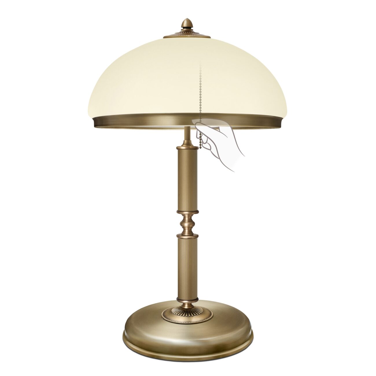 Elegancka lampa na komodę z łańcuszkiem R-B2E-L