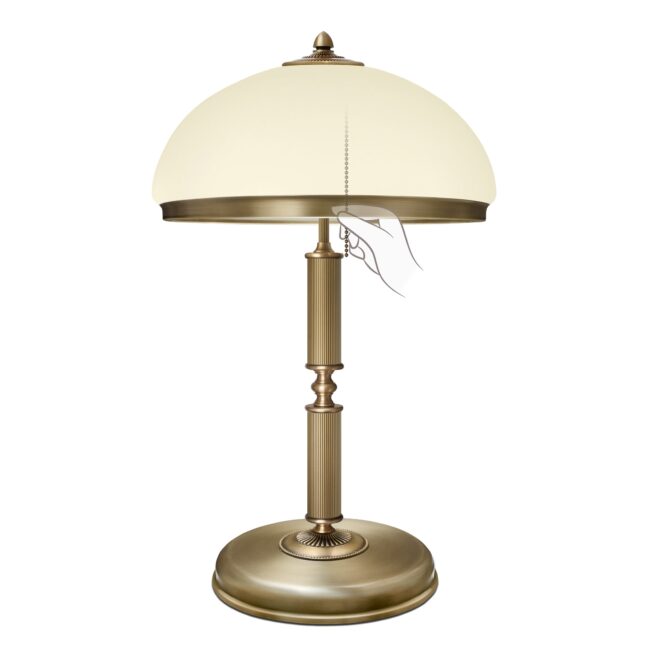 Elegancka lampa na komodę z łańcuszkiem R-B2E-L