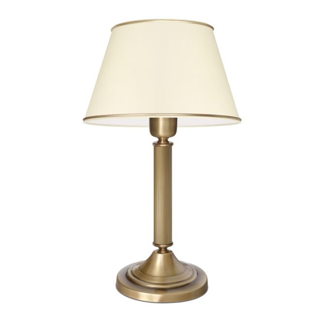 Lampa stołowa z mosiądzu z abażurem L-B1B