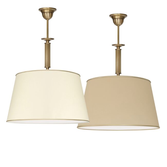 Lampa mosiężna z abażurem L-S1