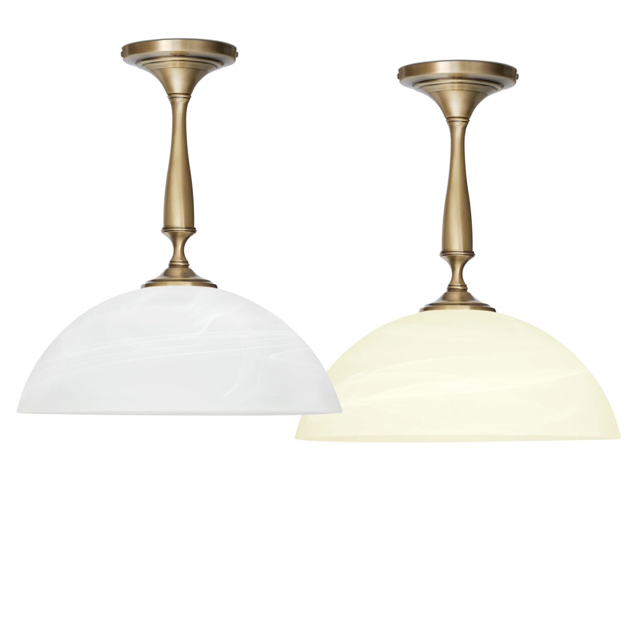 Stylowa lampa mosiężna z dużym kloszem P-S1DK
