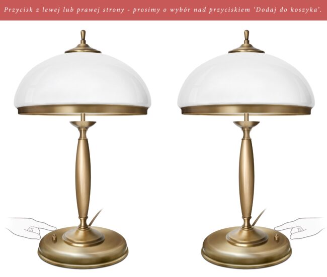 Lampa z mosiądzu na duże biurko CR-B2-P