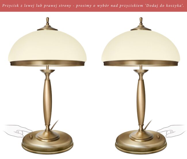 Klasyczna lampa stołowa z włącznikiem na podstawie CR-B2E-P