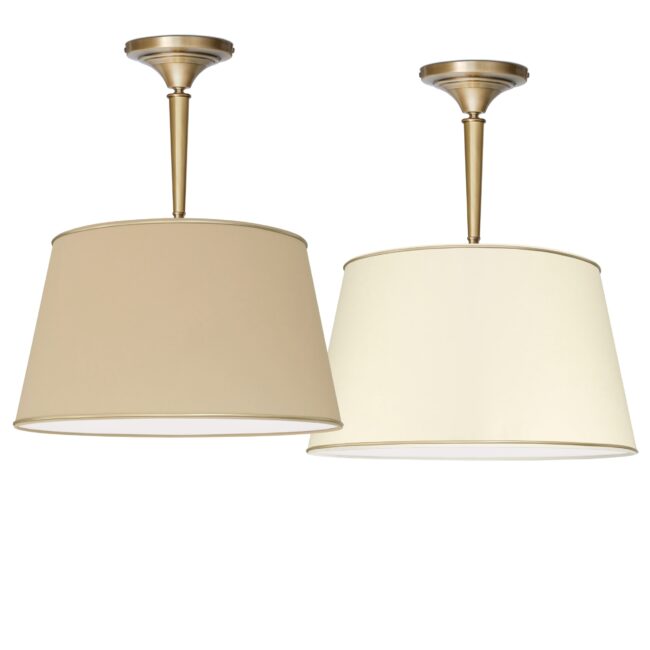 Stylowa mosiężna lampa z abażurem ecru YA-S1CK45