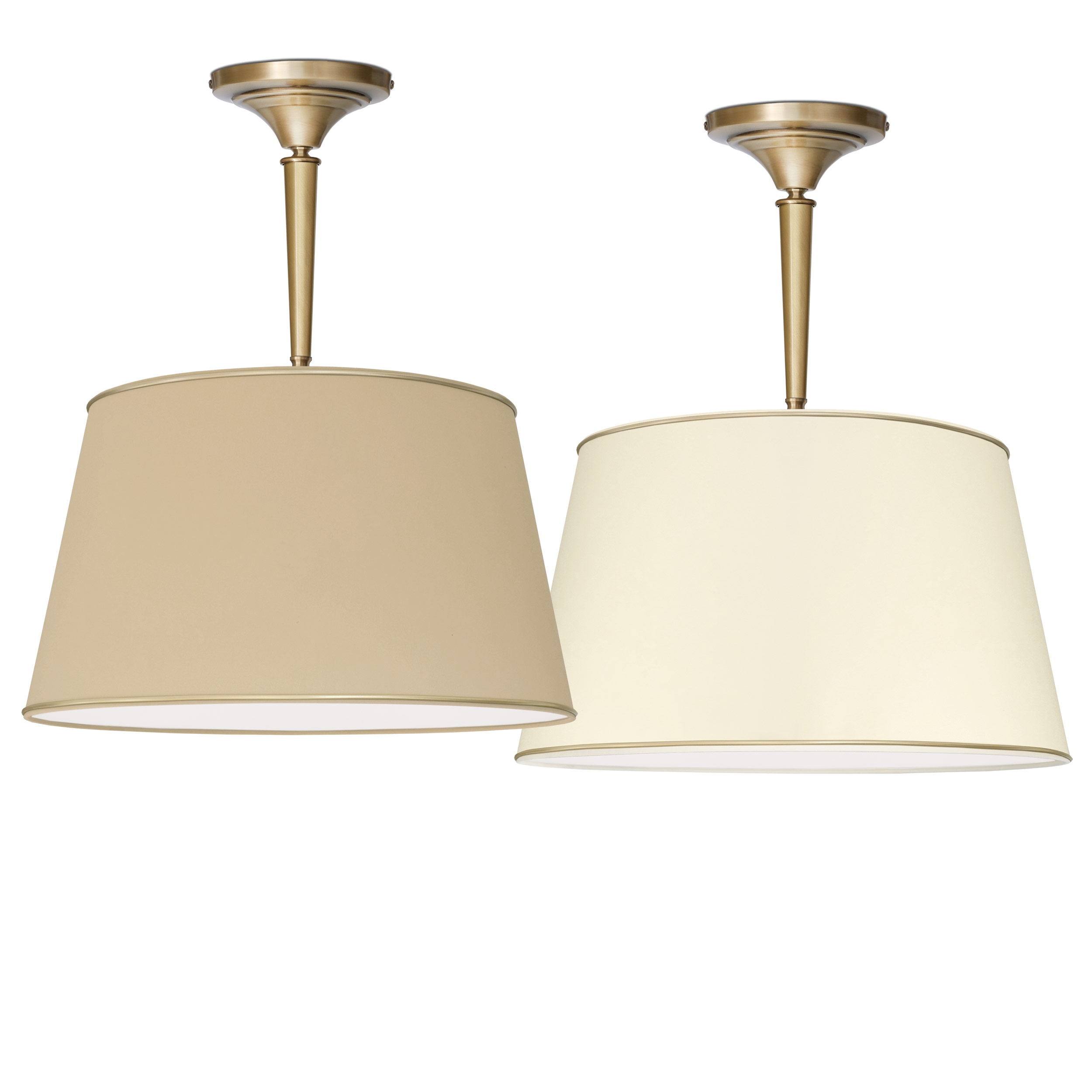 Stylowa mosiężna lampa z abażurem ecru YA-S1CK45