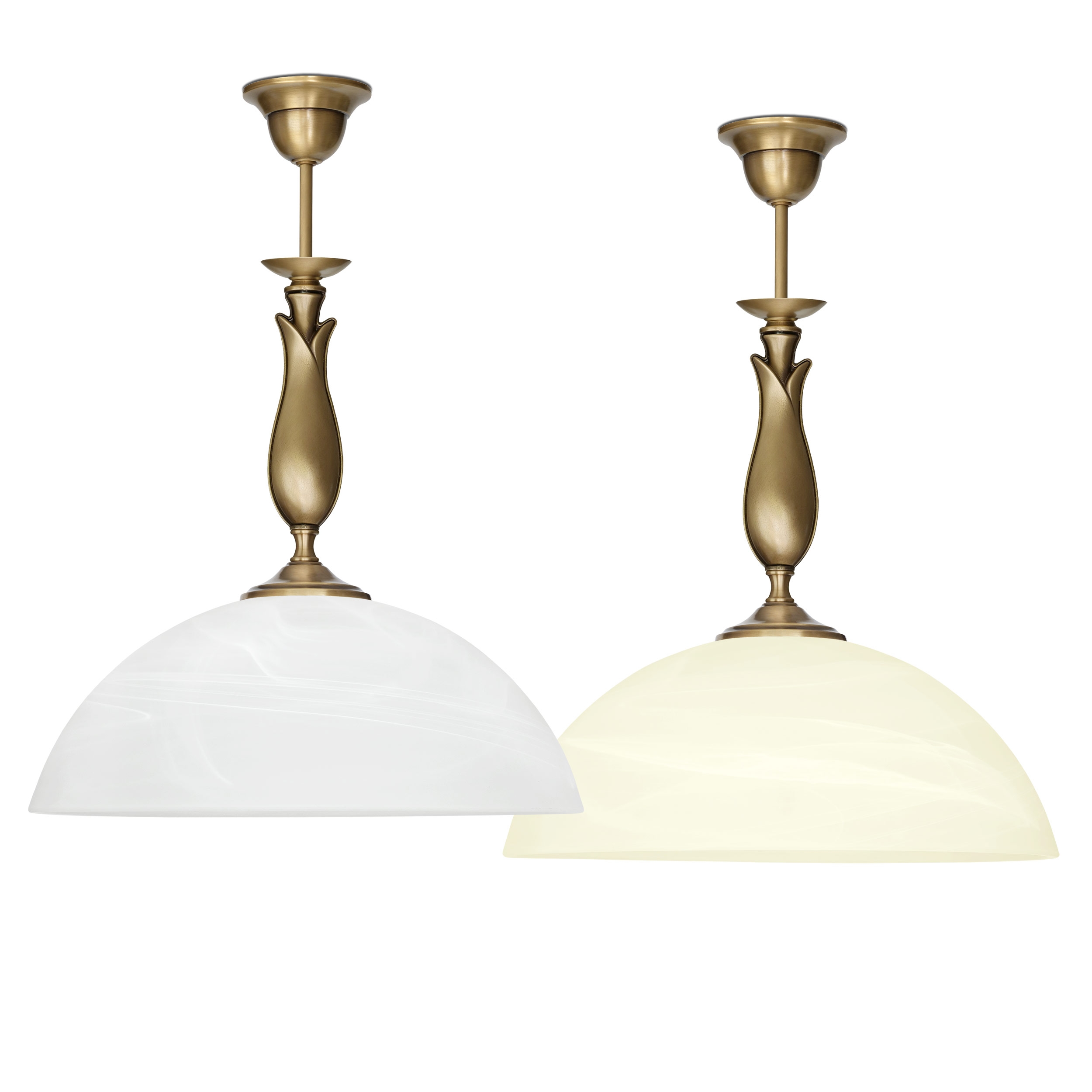 Lampa mosiężna z 1 kloszem M-S1D