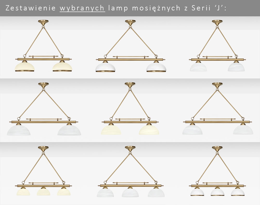 Klasyczny żyrandol nad stół J-S2D35 - obrazek 4
