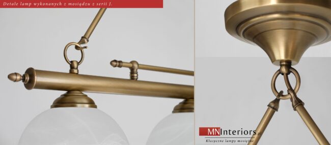 Mosiężna lampa 3-punktowa J-S3D25