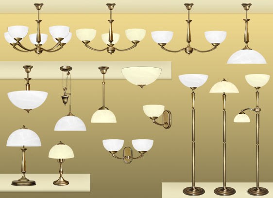 Lampa sufitowa mosiężna P-S1B