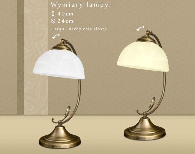 Lampa nocna mosiężna D-B1