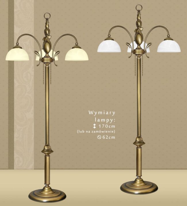 Lampa podłogowa mosiężna D-P3