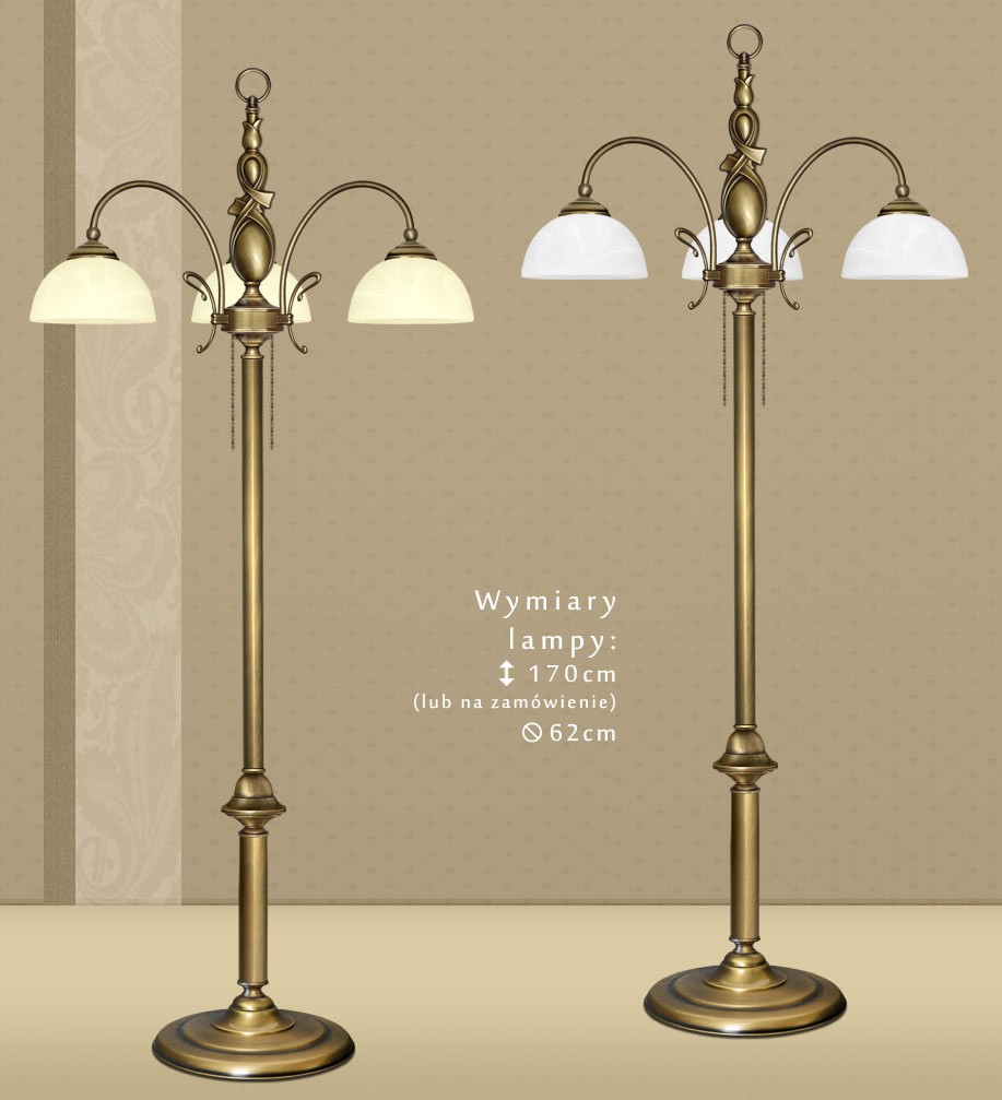 Lampa podłogowa mosiężna D-P3