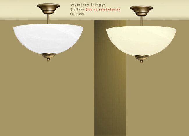 Lampa mosiężna z 1 kloszem U-S1AK