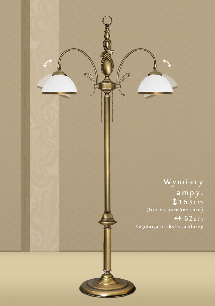 Lampa podłogowa mosiężna DR-P2N