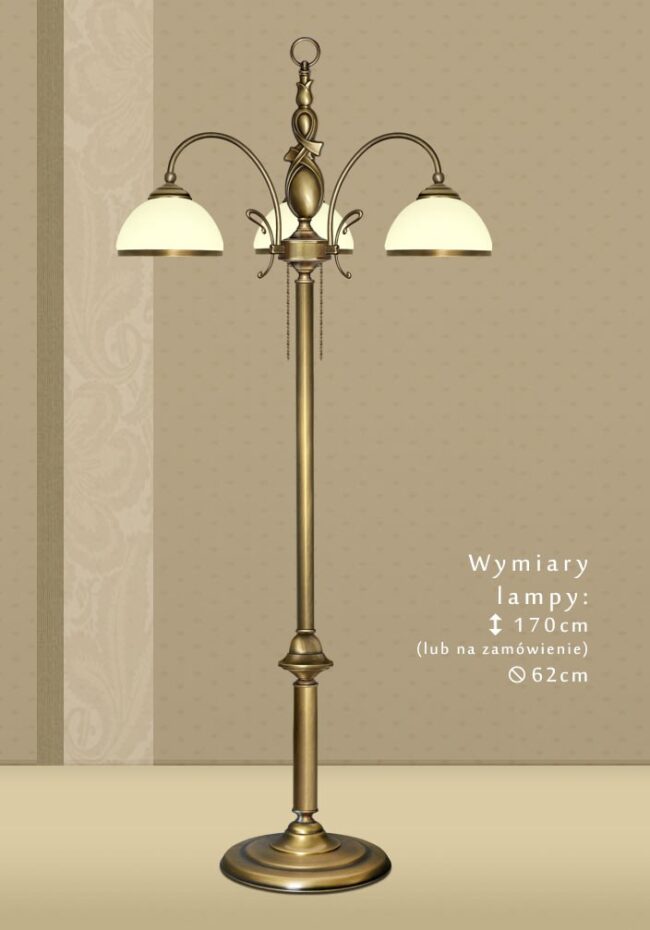 Lampa podłogowa mosiężna DR-P3E