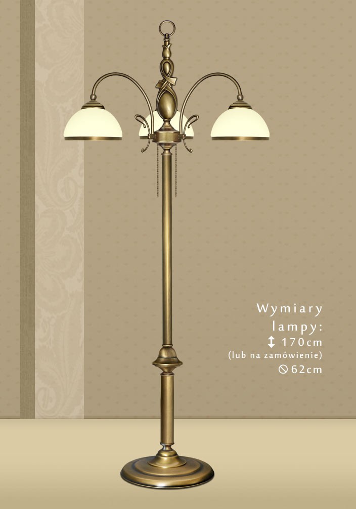 Lampa podłogowa mosiężna DR-P3E