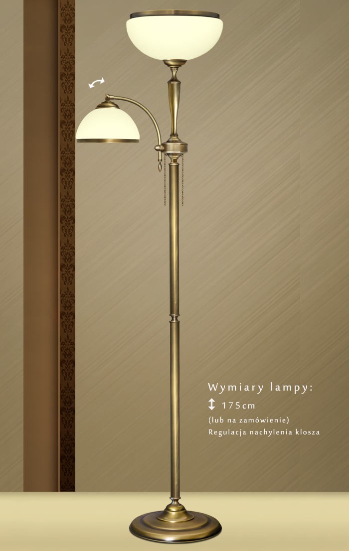 Lampa podłogowa mosiężna SR-P2E