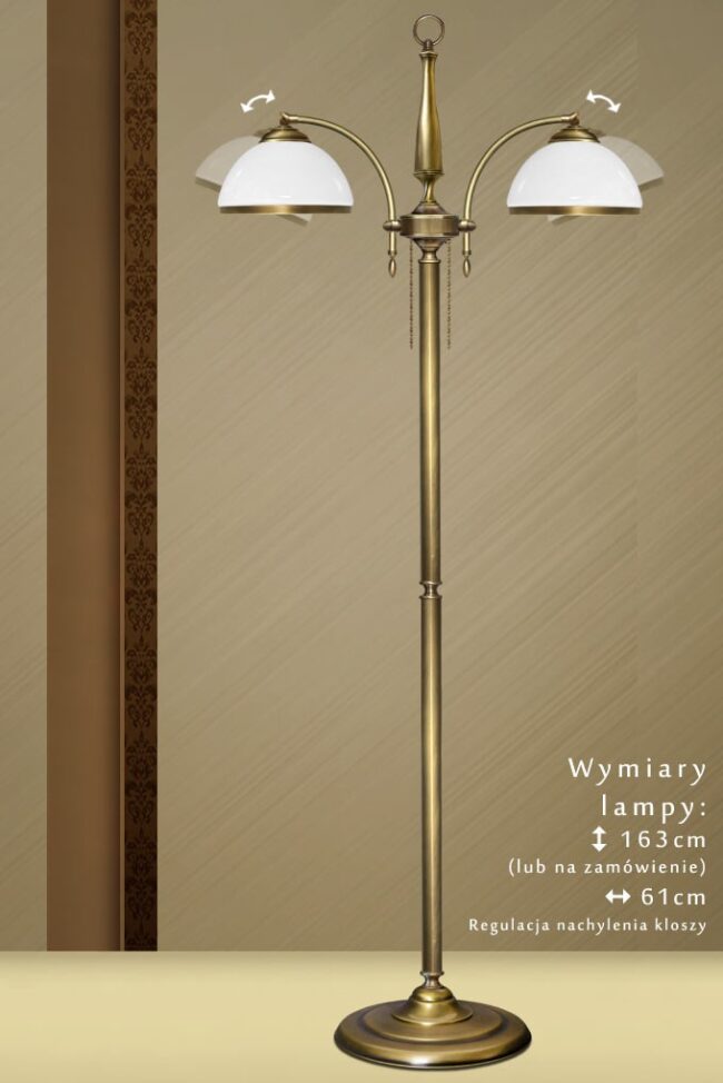 Mosiężna lampa podłogowa SR-P2N