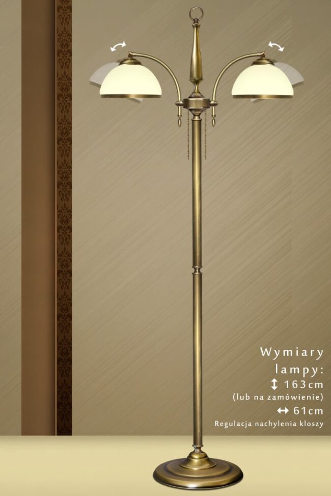 Lampa podłogowa mosiężna SR-P2NE