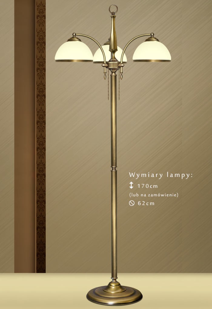 Mosiężna lampa podłogowa SR-P3E