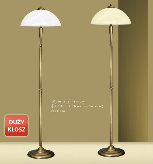 Lampa podłogowa z mosiądzu U-P1D