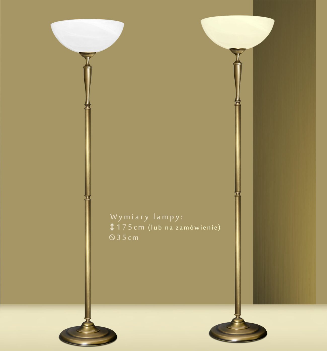 Lampa podłogowa z mosiądzu U-P1A