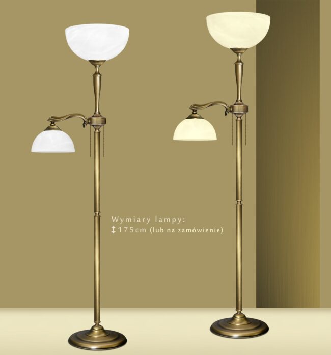 Mosiężna lampa podłogowa U-P2