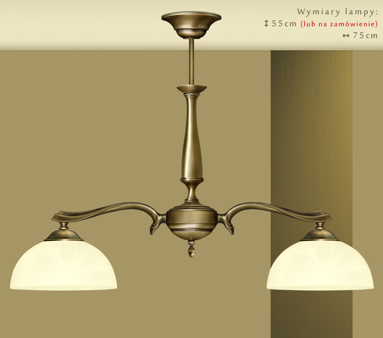 Klasyczna lampa dwuramienna U-S2 - obrazek 2