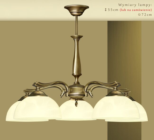 Mosiężna lampa 5-punktowa U-S5