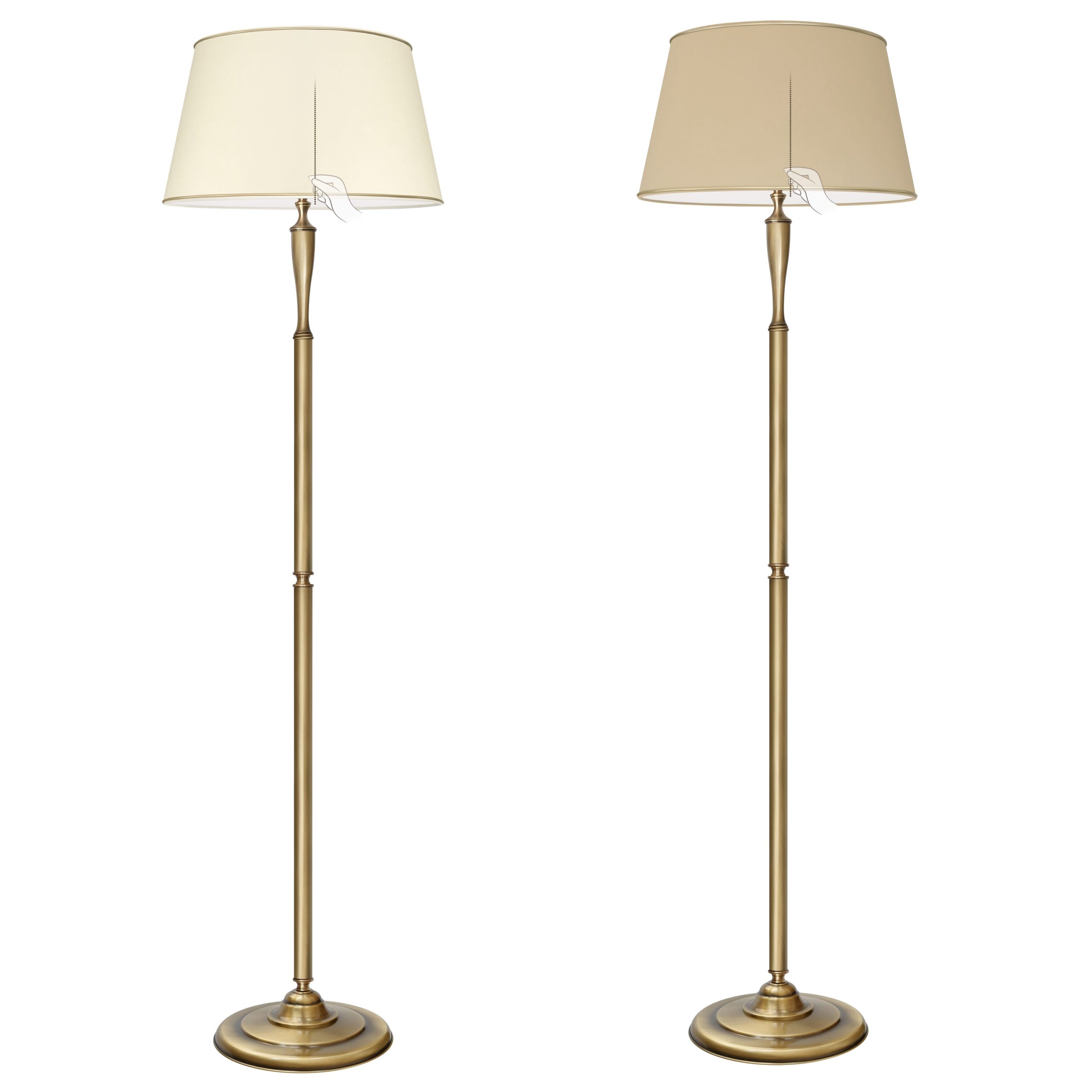 Rustykalna lampa podłogowa z abażurem PA-P1-L