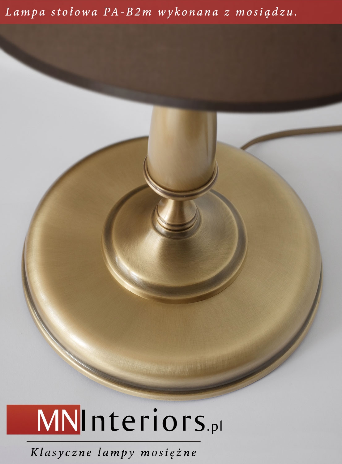Klasyczna lampa stołowa z łańcuszkiem PA-B2m-L - obrazek 2