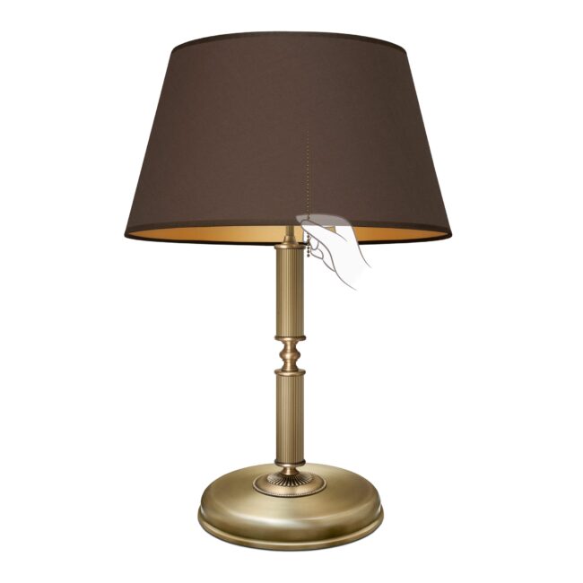 Patynowana klasyczna lampa na biurko L-B2m-L