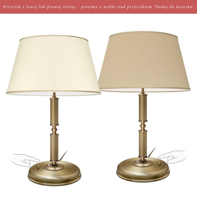 Klasyczna lampa stołowa w patynie L-B2-P