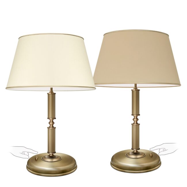 Klasyczna lampa stołowa w patynie L-B2-P