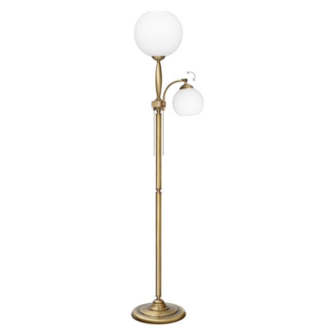 Klasyczna lampa stojąca ze szklanymi kulami QC-P2
