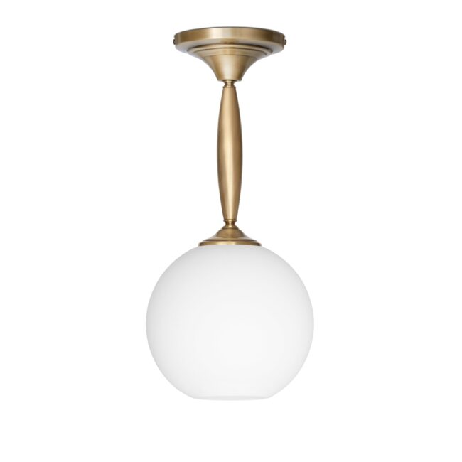 Stylowa lampa z mosiądzu z kloszem kulą QC-S1KD