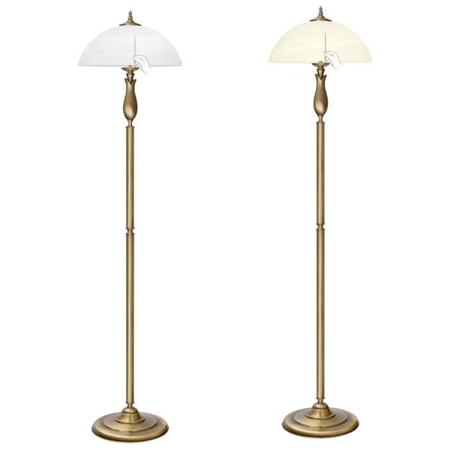 Ciemno złota klasyczna lampa podłogowa M-P1D-L