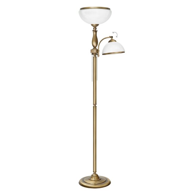 Ciemno złota lampa stojąca do salonu MR-P2R