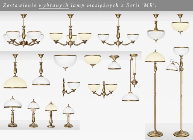 Ciemno złota mosiężna lampa stołowa MR-B2B-L